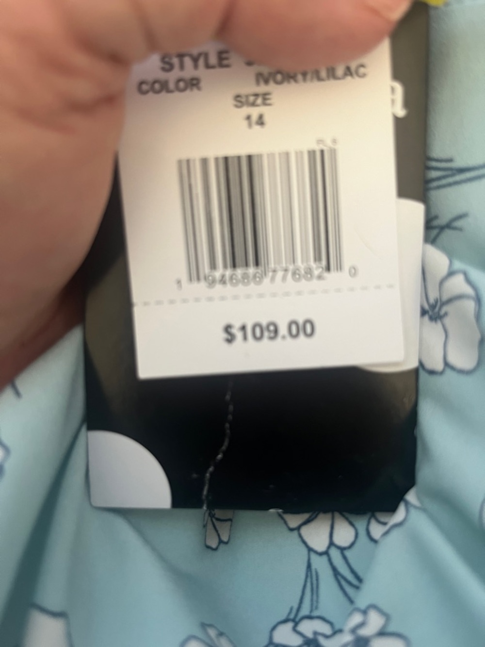 Maison Tara Floral light and airy soft spring maxi dress in ivory and lilac NWT - Picture 11 of 11